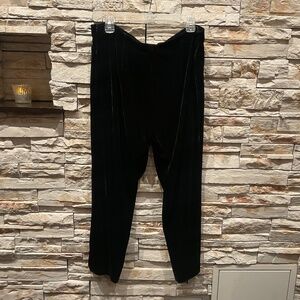 Eileen Fisher Wide Leg Black Velvet  Pants , M/P